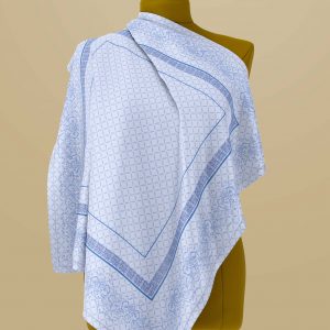 Cariena- Premium Cotton Square Voile Blue