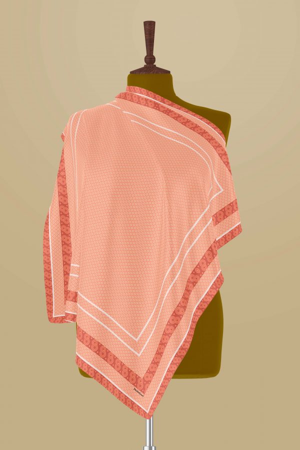 Cielo-Satin Silk Square Soft Orange