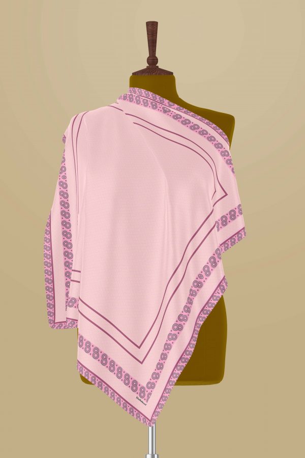 Flora - Satin Silk Square Soft Pink