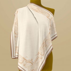 Jelita-Premium Cotton Voile Square Brown & Beige