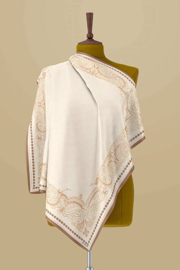 Jelita-Premium Cotton Voile Square Brown & Beige