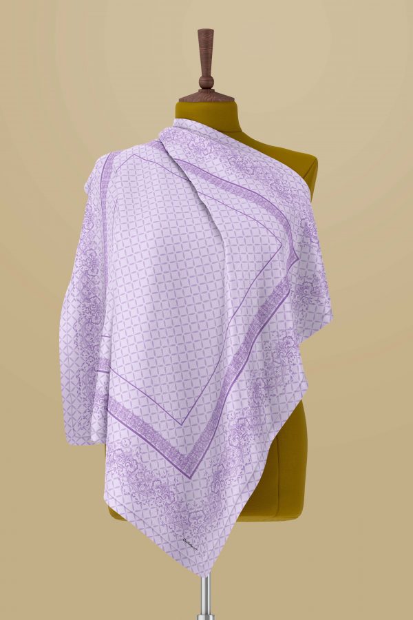 Luchi-Premium Cotton Voile Square Purple