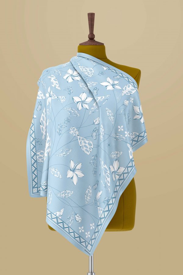 Pachie-Premium Cotton Voile Square Blue