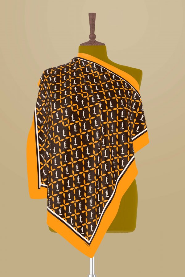 Thalia Signature- Satin Silk Square Light Brown