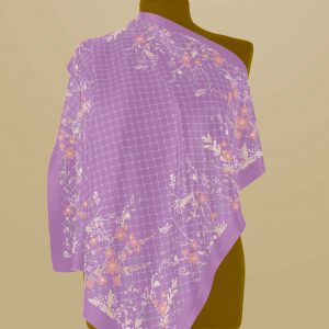 Zarra-Satin Silk Square Soft Purple